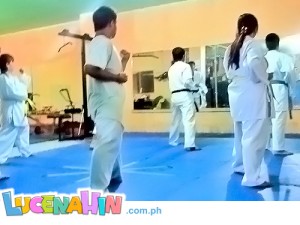 Karatedo Students Practicing Basic Kata (Form)