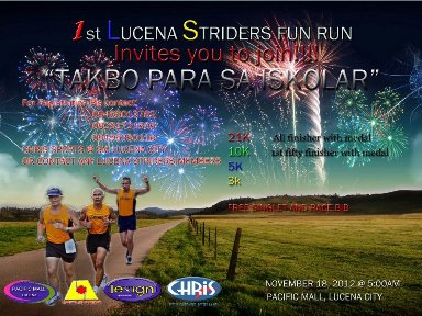 1st Lucena Striders Takbo para sa Iskolar